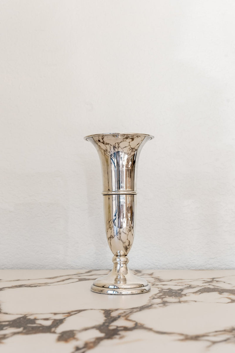 Large Silver Flower Vase - IDYLL MANOR