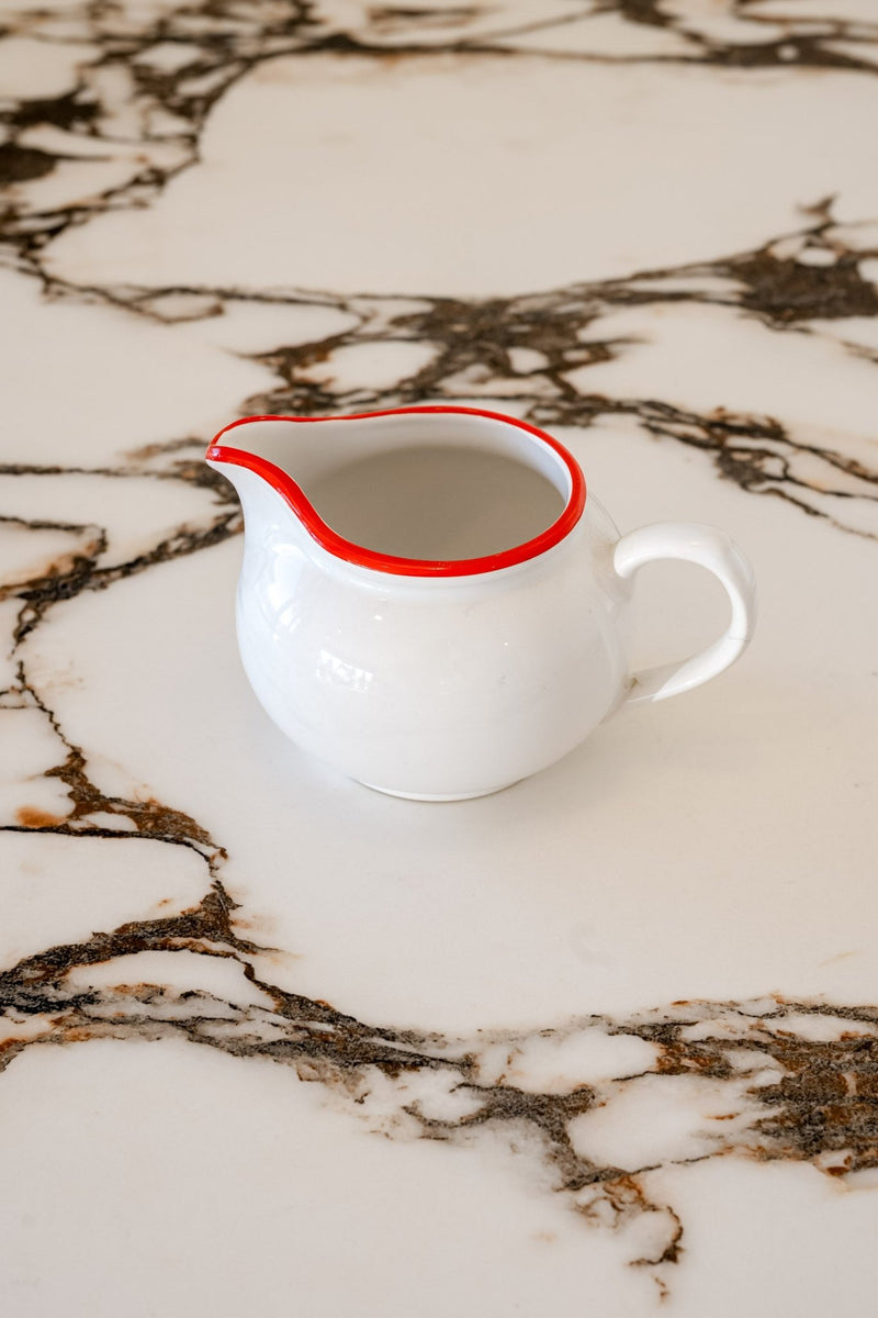 Vintage Arthur Wood Red Rim Creamer Jug - IDYLL MANOR