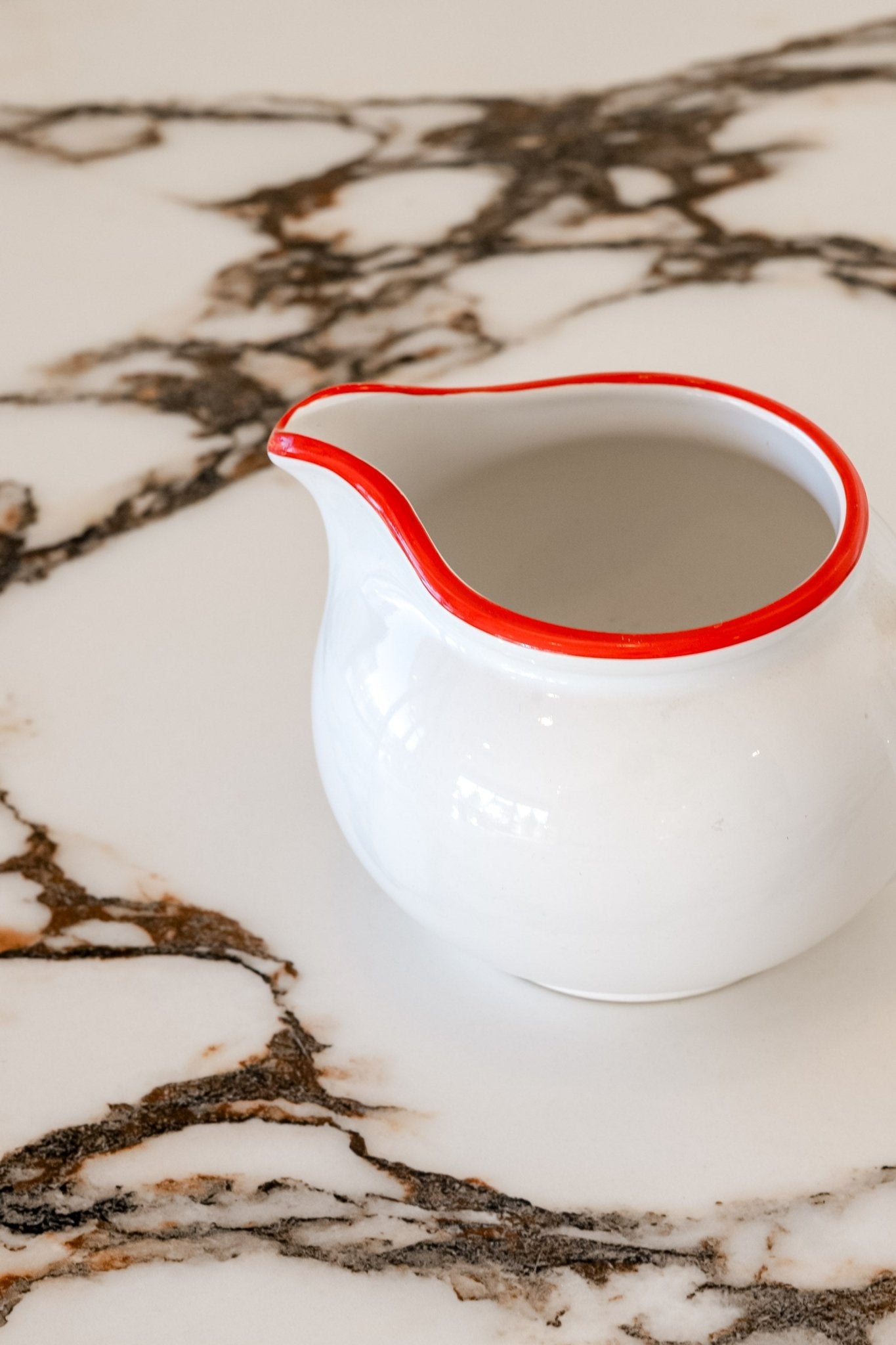 Vintage Arthur Wood Red Rim Creamer Jug - IDYLL MANOR