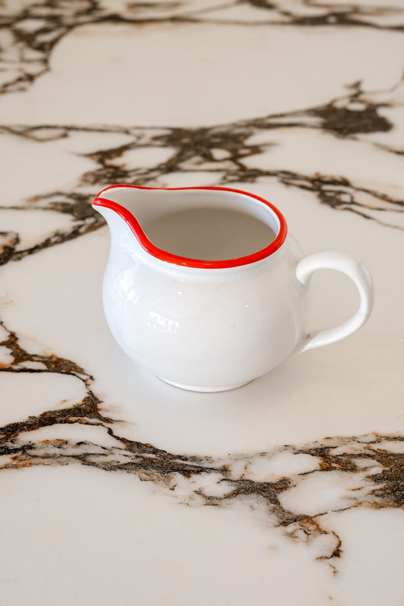 Vintage Arthur Wood Red Rim Creamer Jug - IDYLL MANOR