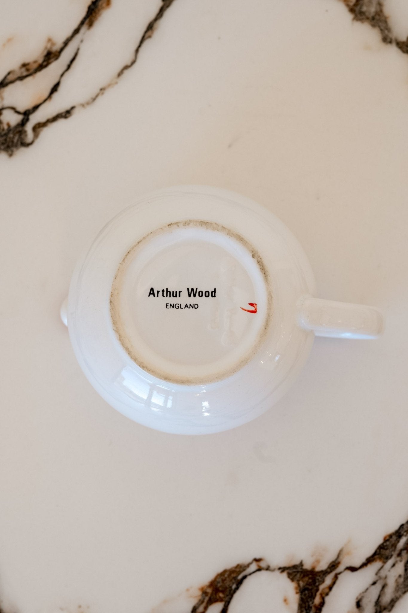 Vintage Arthur Wood Red Rim Creamer Jug - IDYLL MANOR