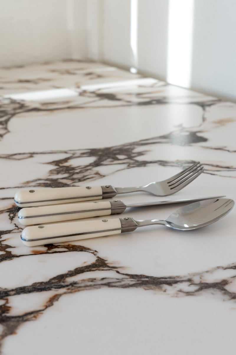 French Style Cream Handle Cutlery Set | 18 Pieces - IDYLL MANOR