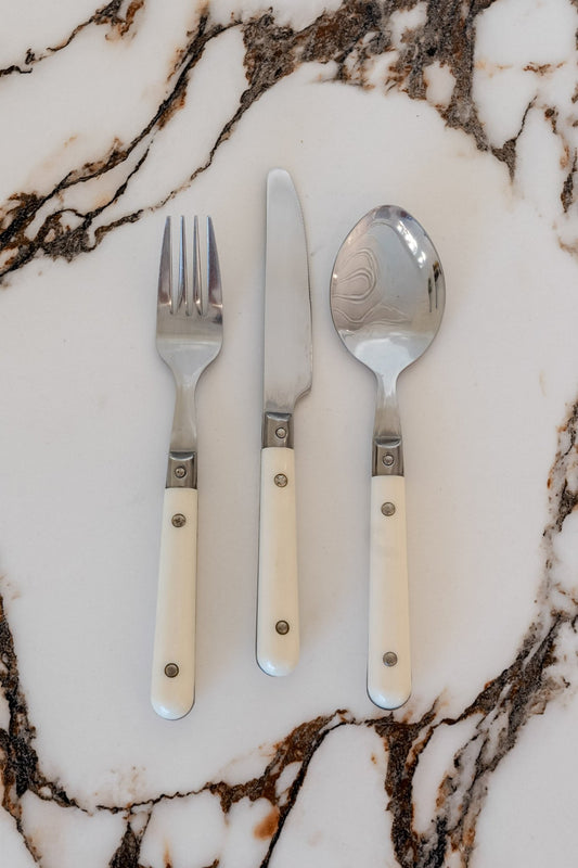 French Style Cream Handle Cutlery Set | 18 Pieces - IDYLL MANOR