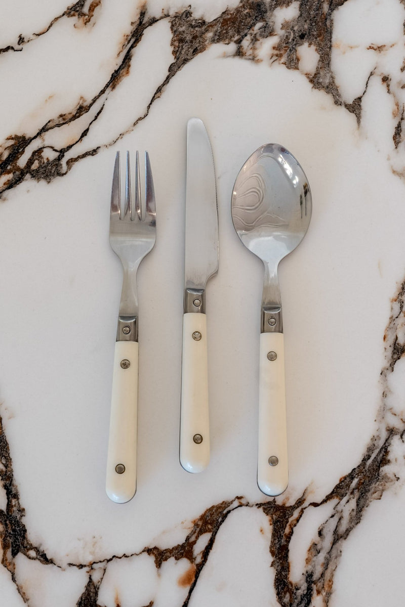 French Style Cream Handle Cutlery Set | 18 Pieces - IDYLL MANOR