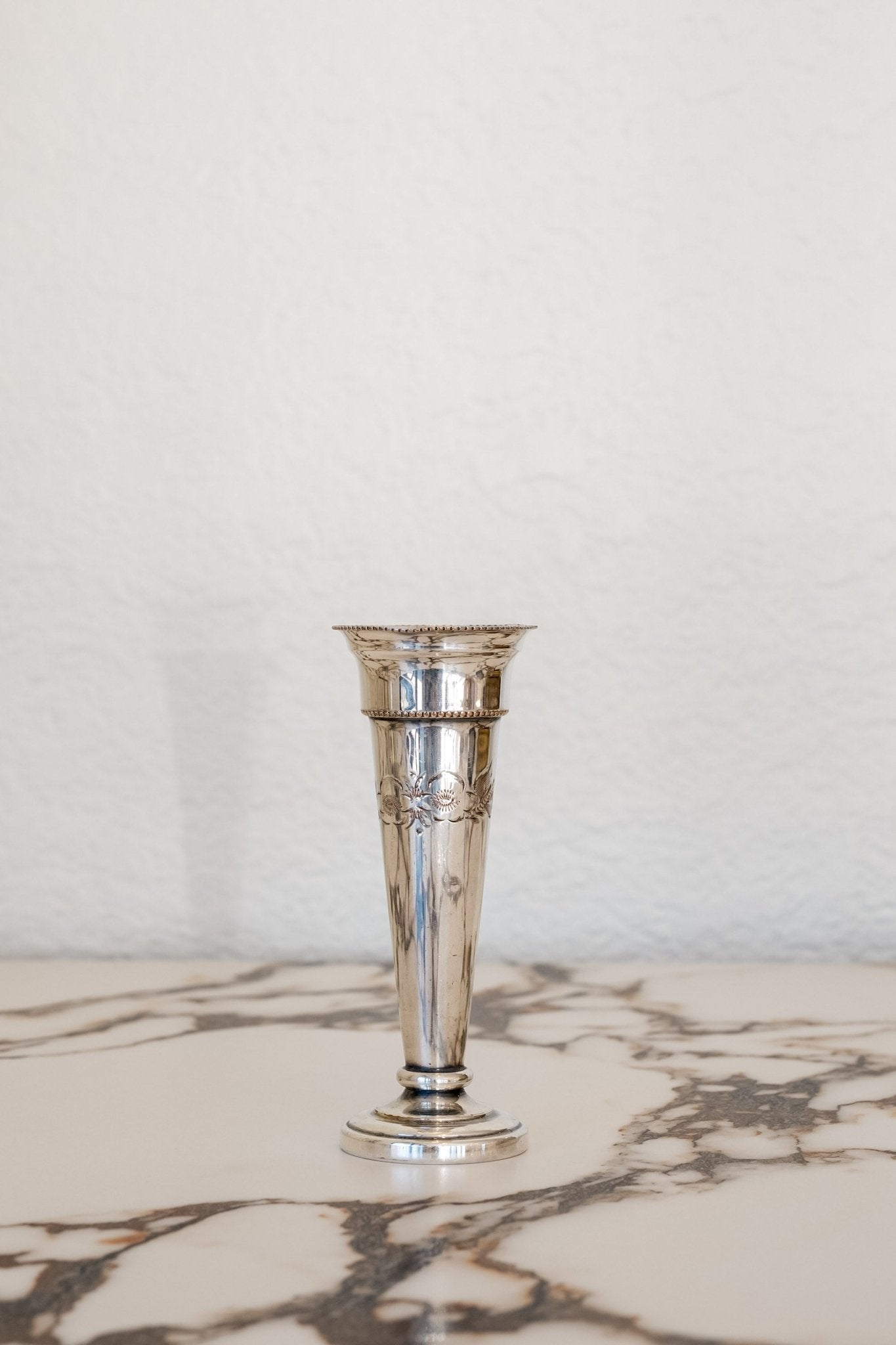 Vintage Silver - Plated Stem Flower Vases (Multiple Styles) - IDYLL MANOR