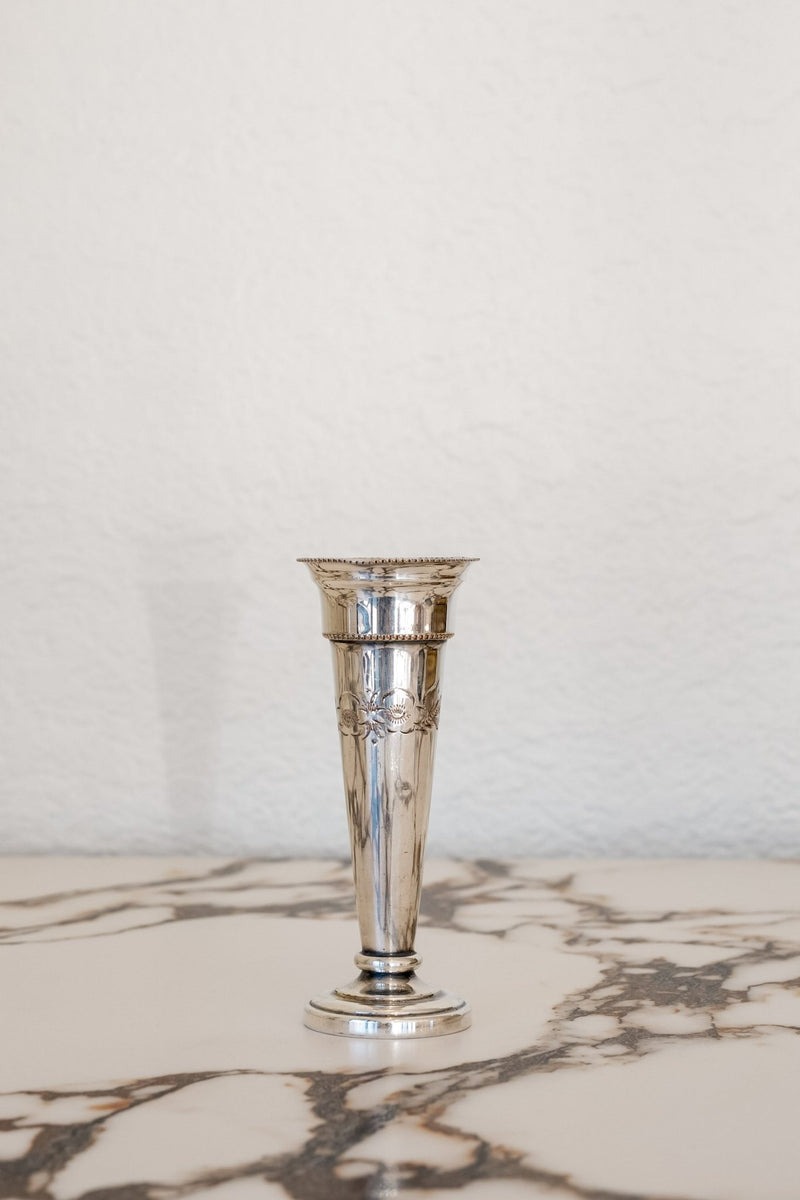 Vintage Silver - Plated Stem Flower Vases (Multiple Styles) - IDYLL MANOR