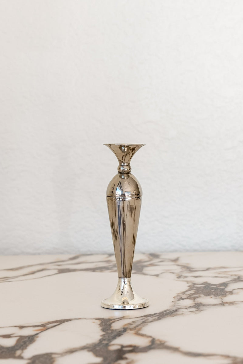Vintage Silver - Plated Stem Flower Vases (Multiple Styles) - IDYLL MANOR