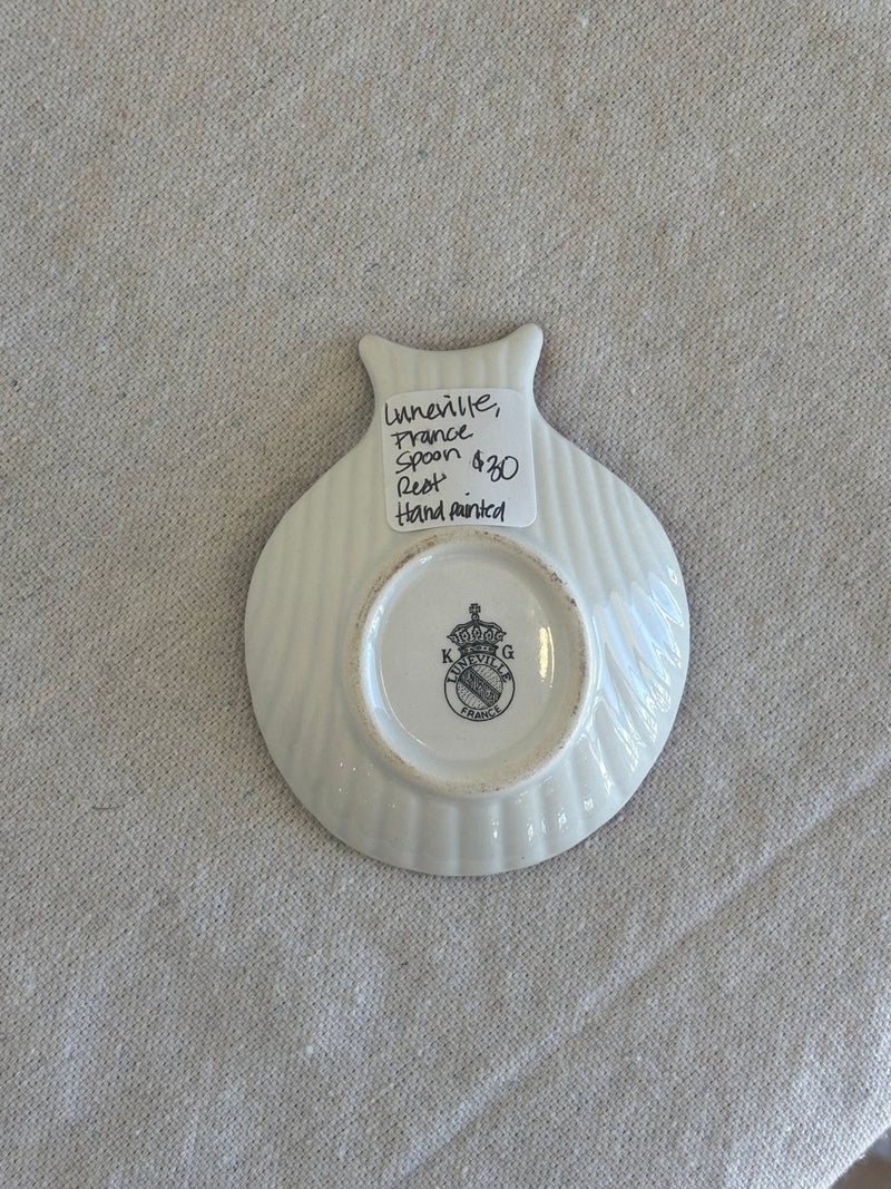 Hand - painted Spoon Rest from Luneville, France - IDYLL MANOR