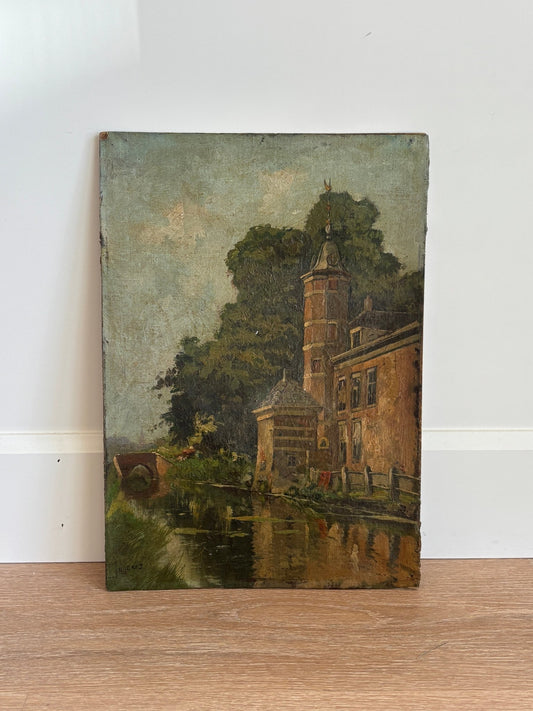 1800s Oil on Board - Hague School - IDYLL MANOR