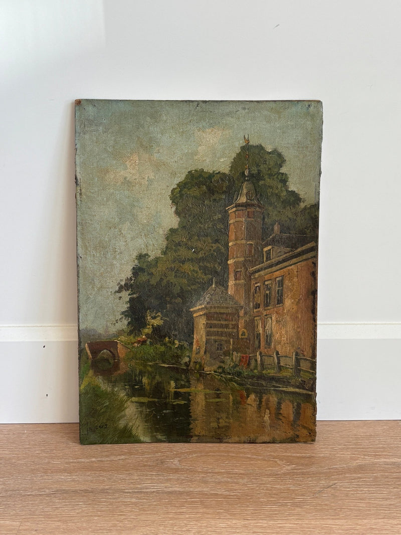 1800s Oil on Board - Hague School - IDYLL MANOR