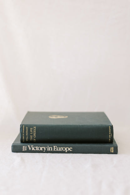 Found Victory in Europe + Life in Greece Book Stack