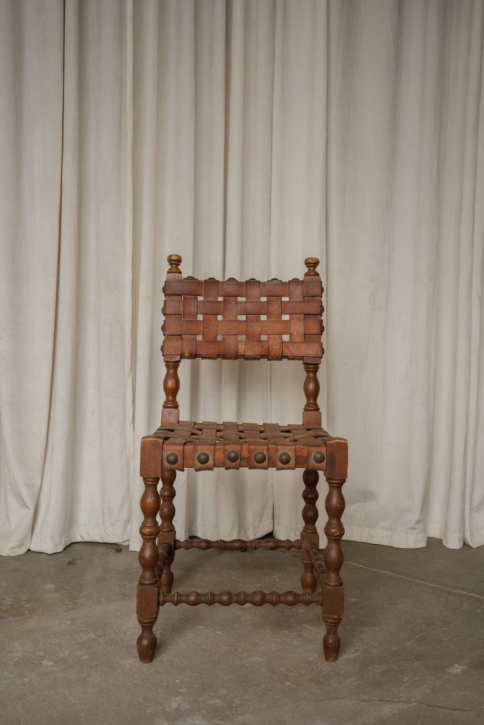 Set of Four Spanish Leather Chairs
