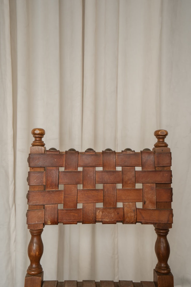 Set of Four Spanish Leather Chairs