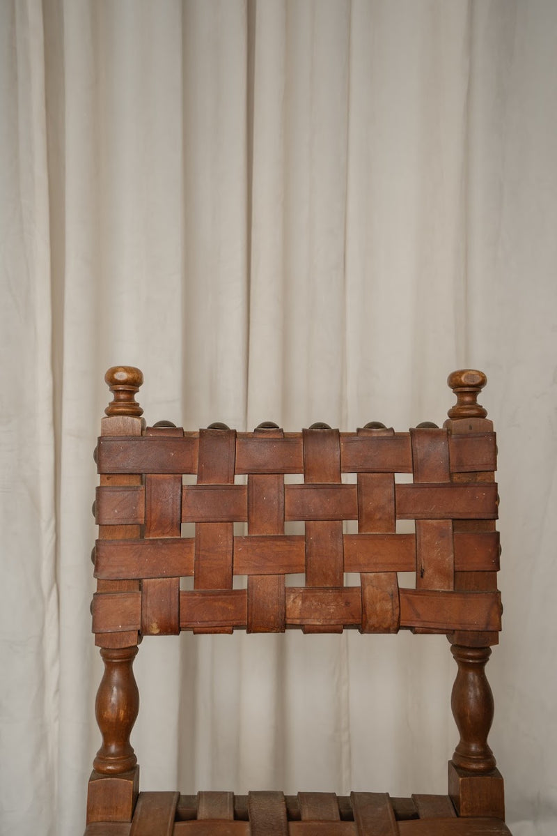Set of Four Spanish Leather Chairs