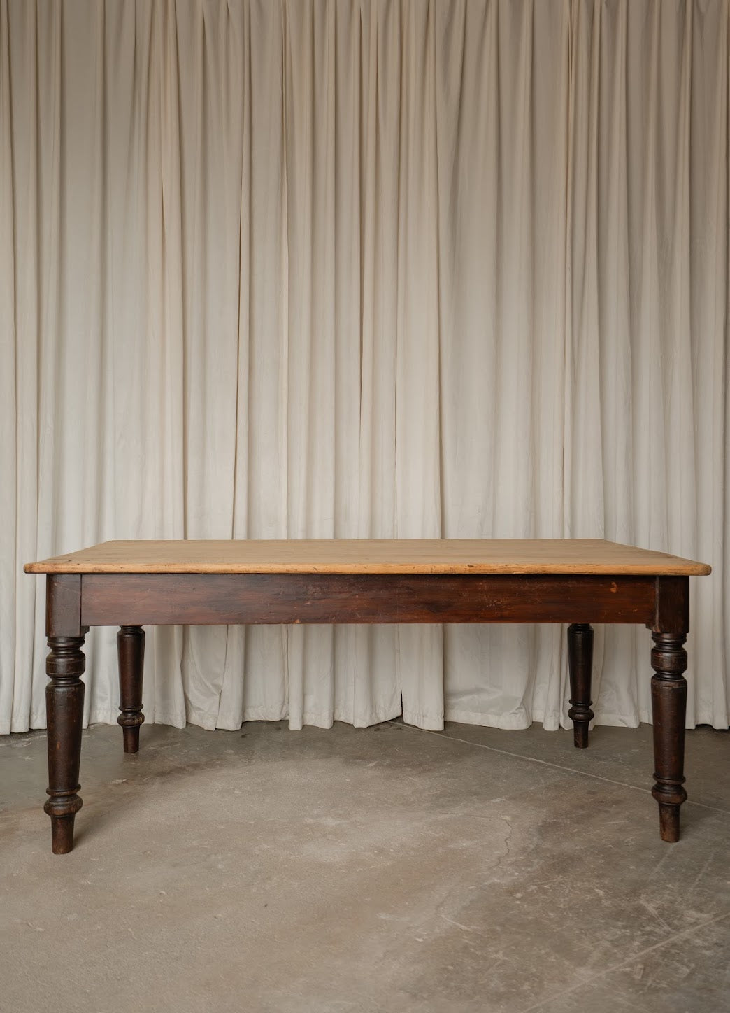 Pine Table Two Toned Table with Light Pine Top