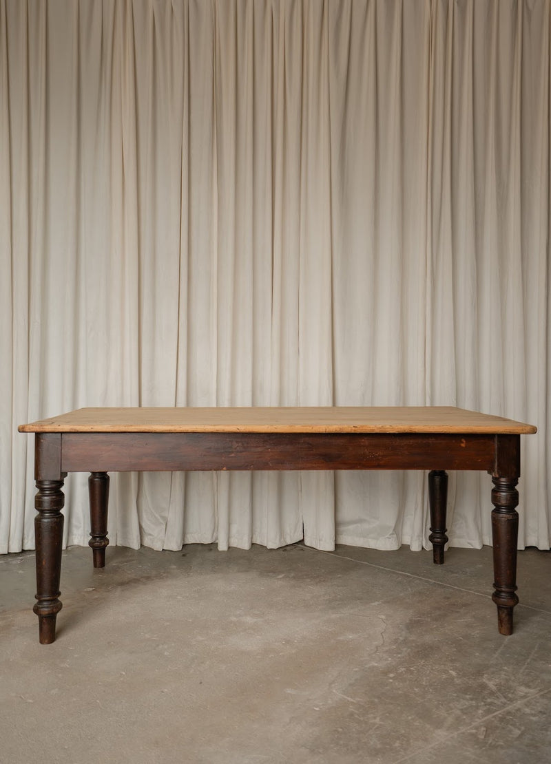 Pine Table Two Toned Table with Light Pine Top