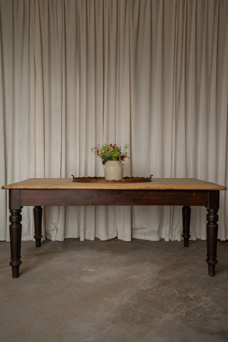 Pine Table Two Toned Table with Light Pine Top
