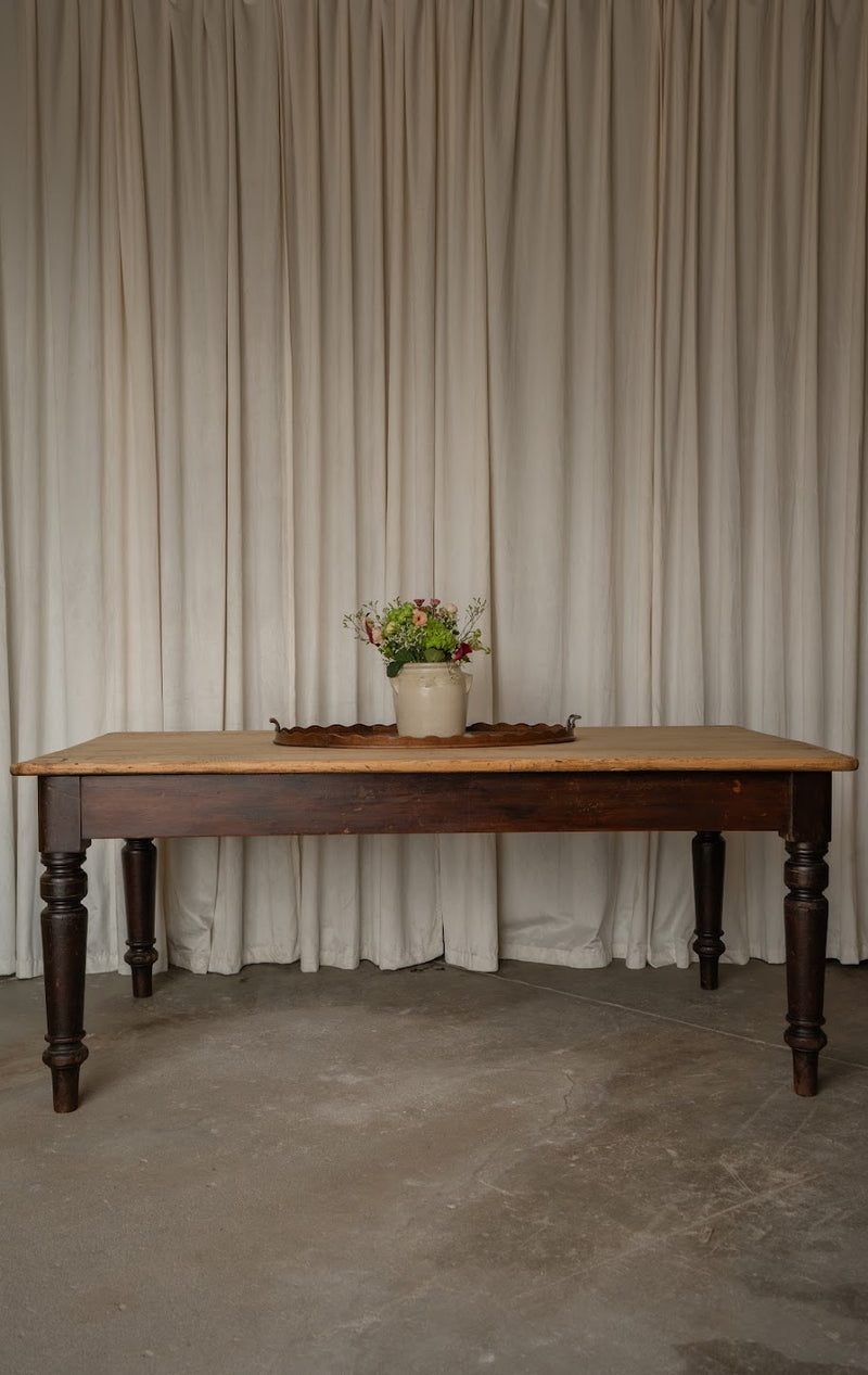Pine Table Two Toned Table with Light Pine Top