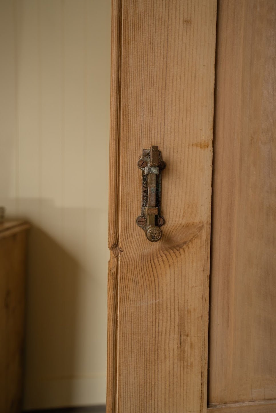 Large Antique Pine Larder Cupboard