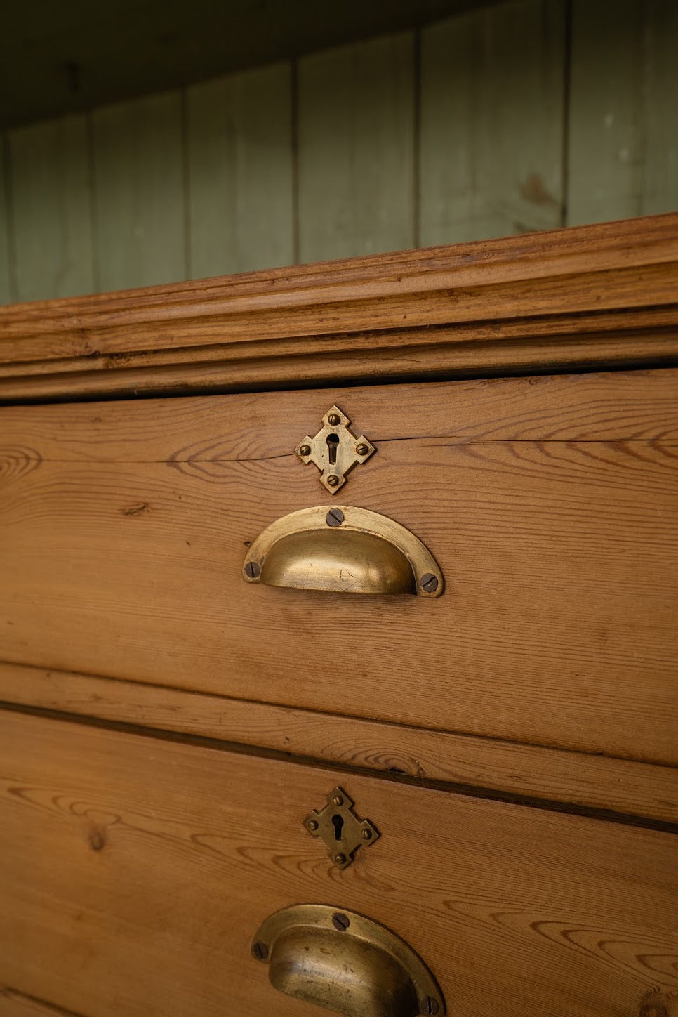 Large Antique Pine Larder Cupboard
