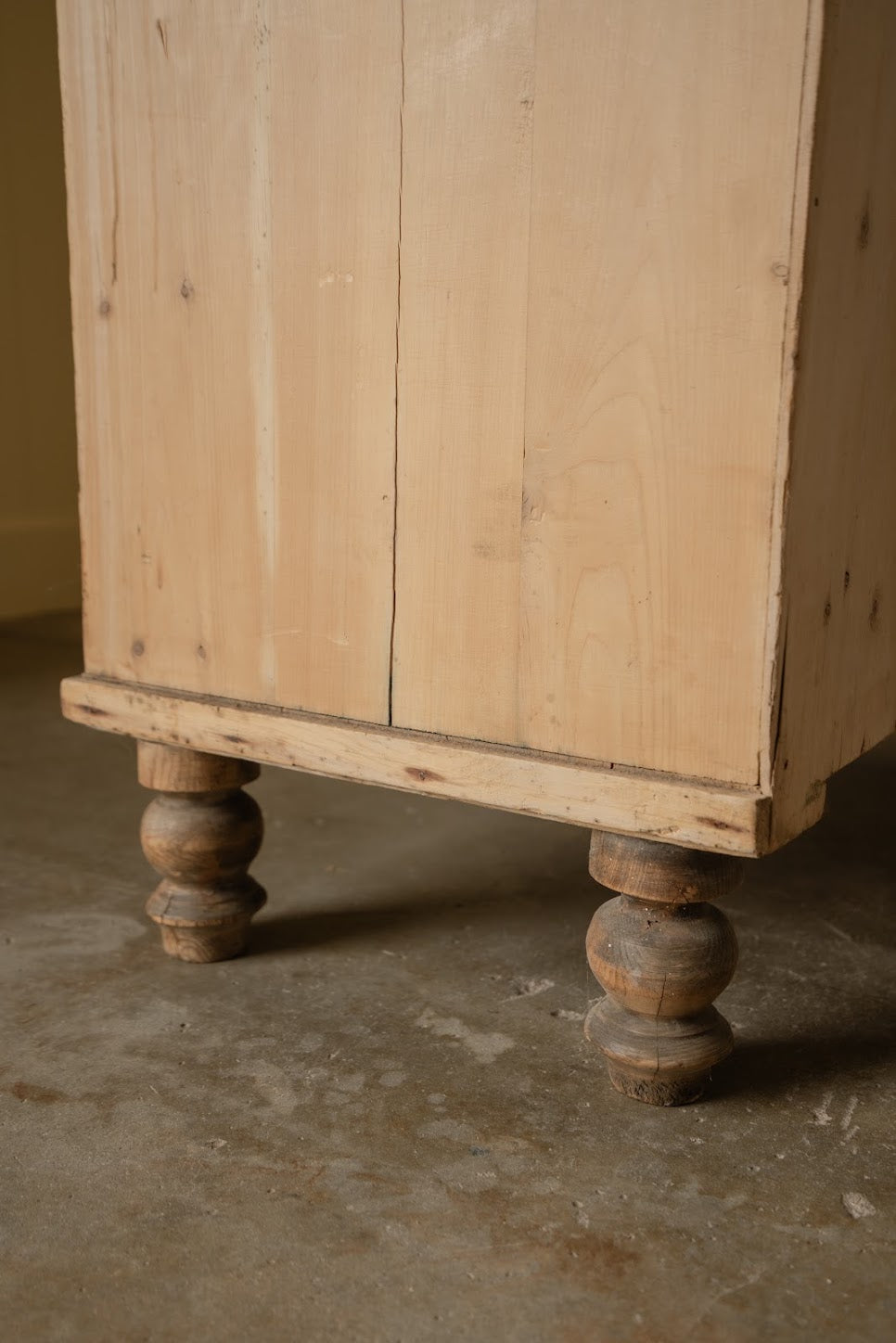 Antique 2-over-3 Chest of Drawers with Brass Handles