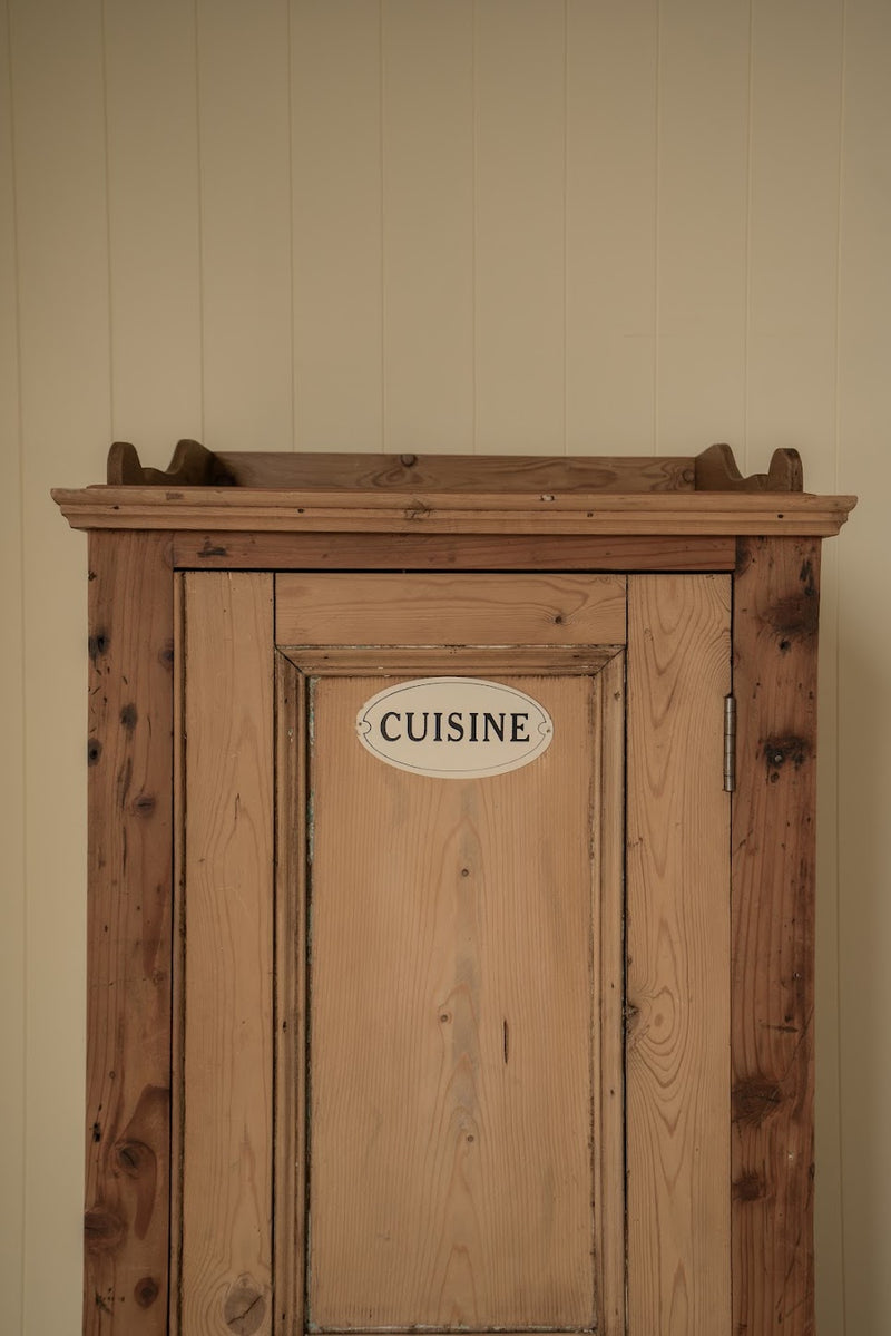 Antique Kitchen Press Cupboard "Cuisine"