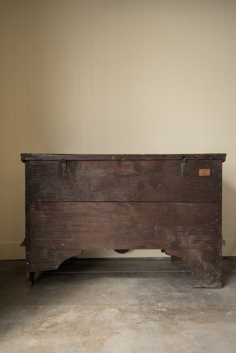 Antique German Alpine Hand-Painted Trunk