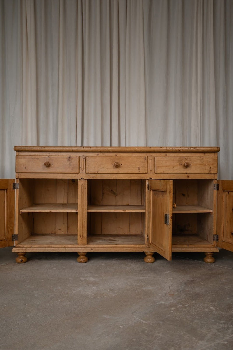 Antique Three-Drawer Three Door Sideboard - IDYLL MANOR