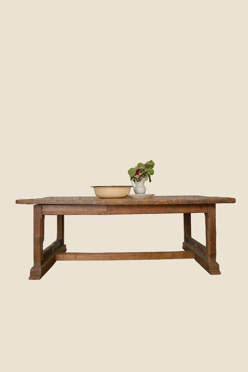 Large Victorian Trestle Dining Table | 7-Foot Farmhouse Table