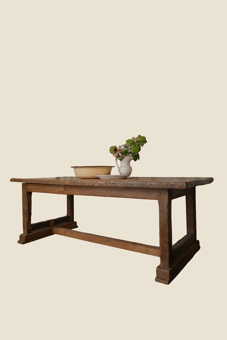 Large Victorian Trestle Dining Table | 7-Foot Farmhouse Table