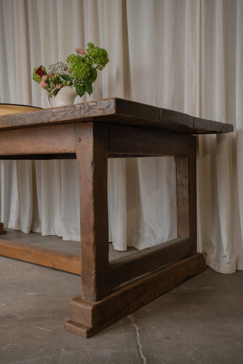 Large Victorian Trestle Dining Table | 7-Foot Farmhouse Table