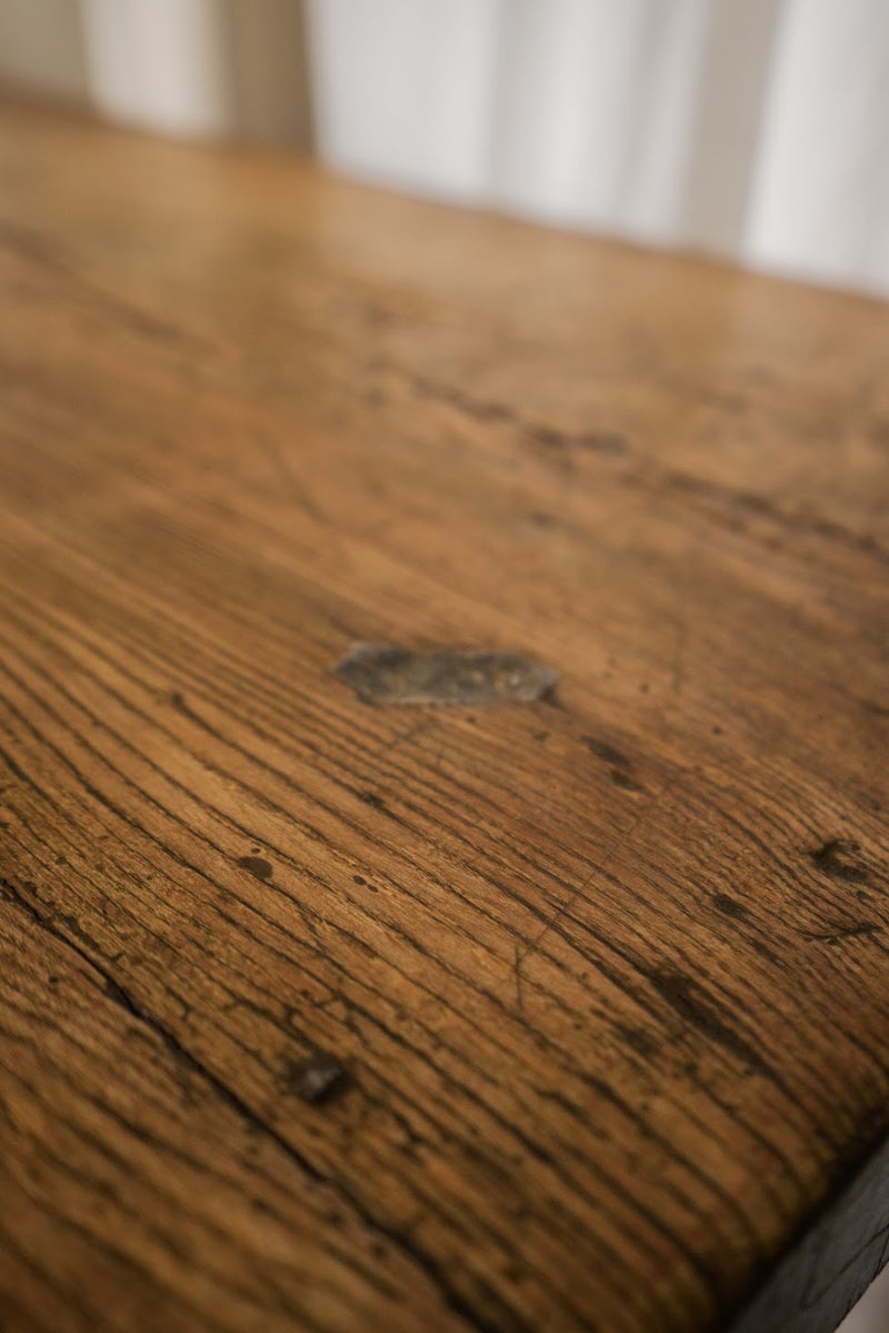 Large Victorian Trestle Dining Table | 7-Foot Farmhouse Table