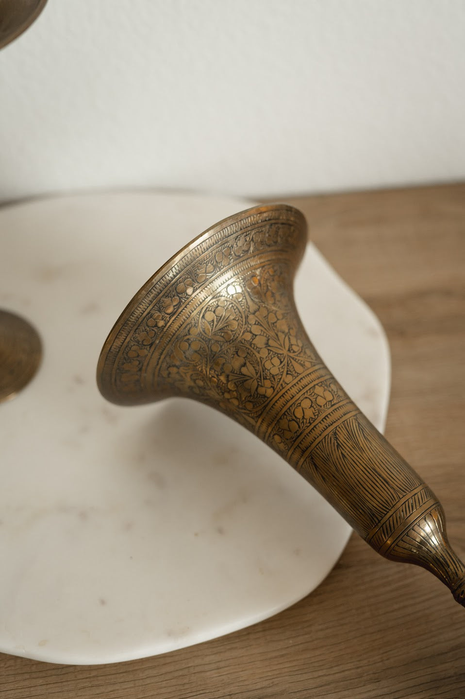 Brass Etched Vase