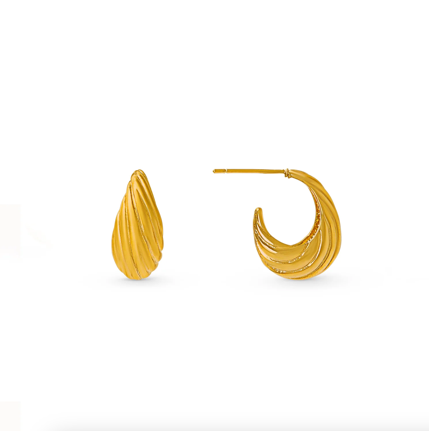 Tapered Dome Twist Hoops