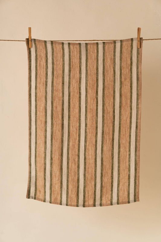 Linen Sylph Kitchen Towel | Brown - IDYLL MANOR