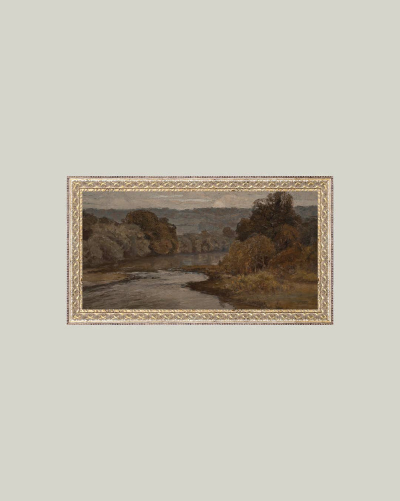 Autumn River Framed Antique Art - IDYLL MANOR