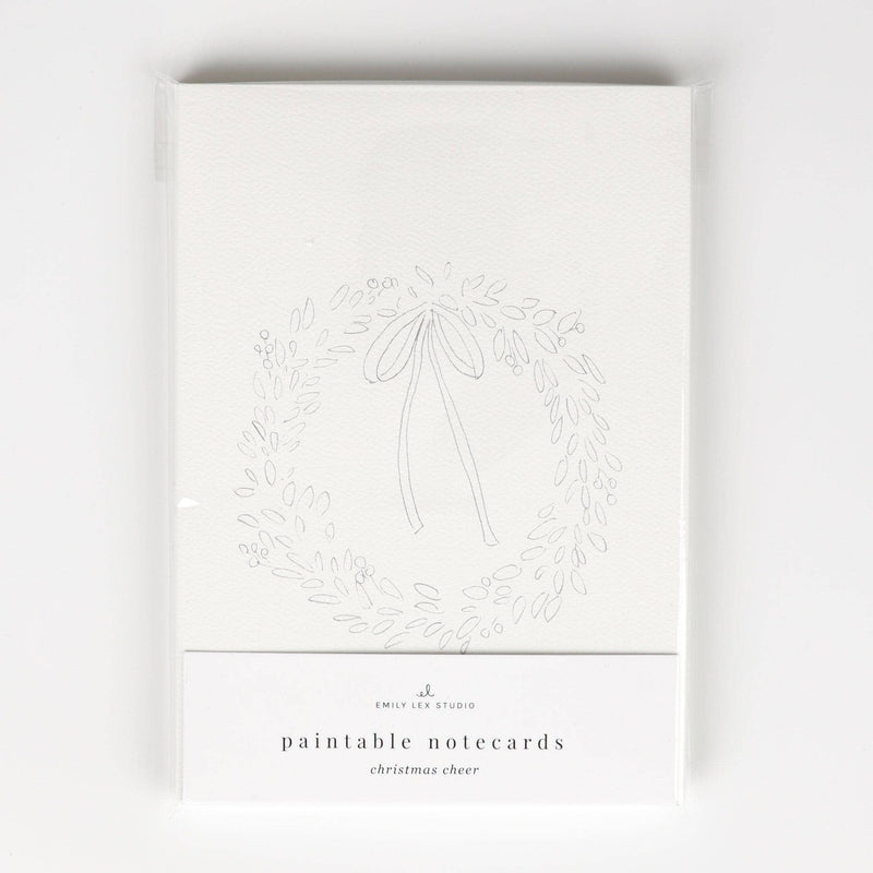 Holiday Cheer Paintable Notecards - IDYLL MANOR