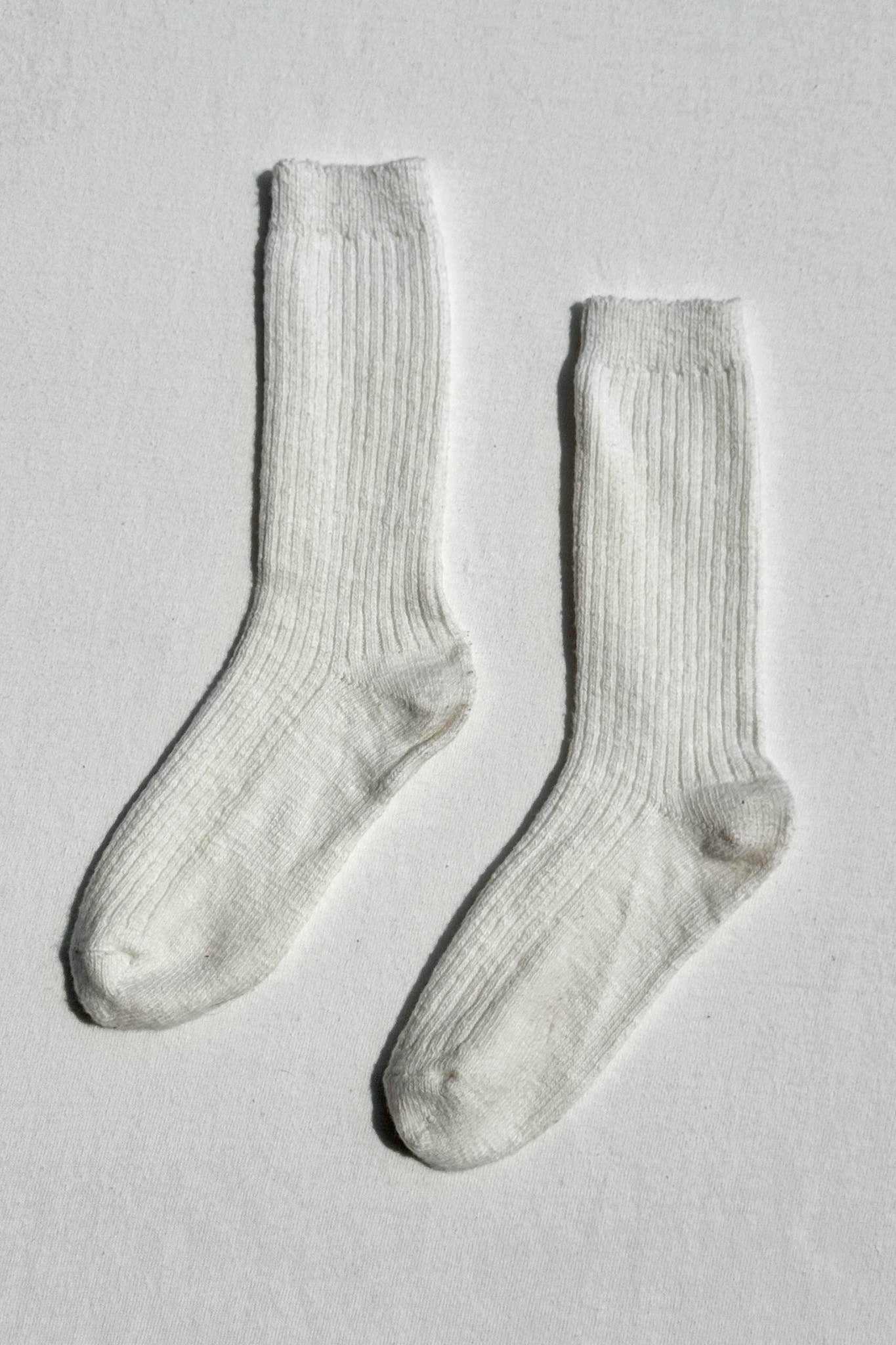 Cottage Socks | White Linen - IDYLL MANOR