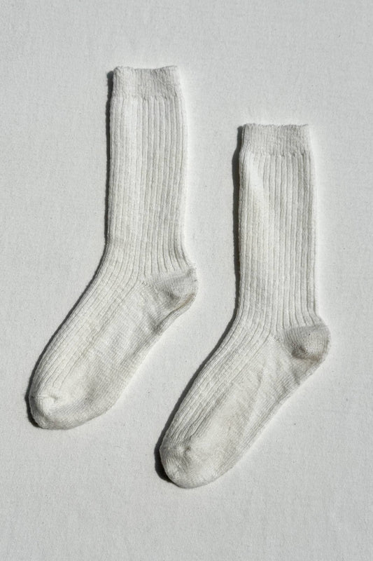 Cottage Socks | White Linen - IDYLL MANOR