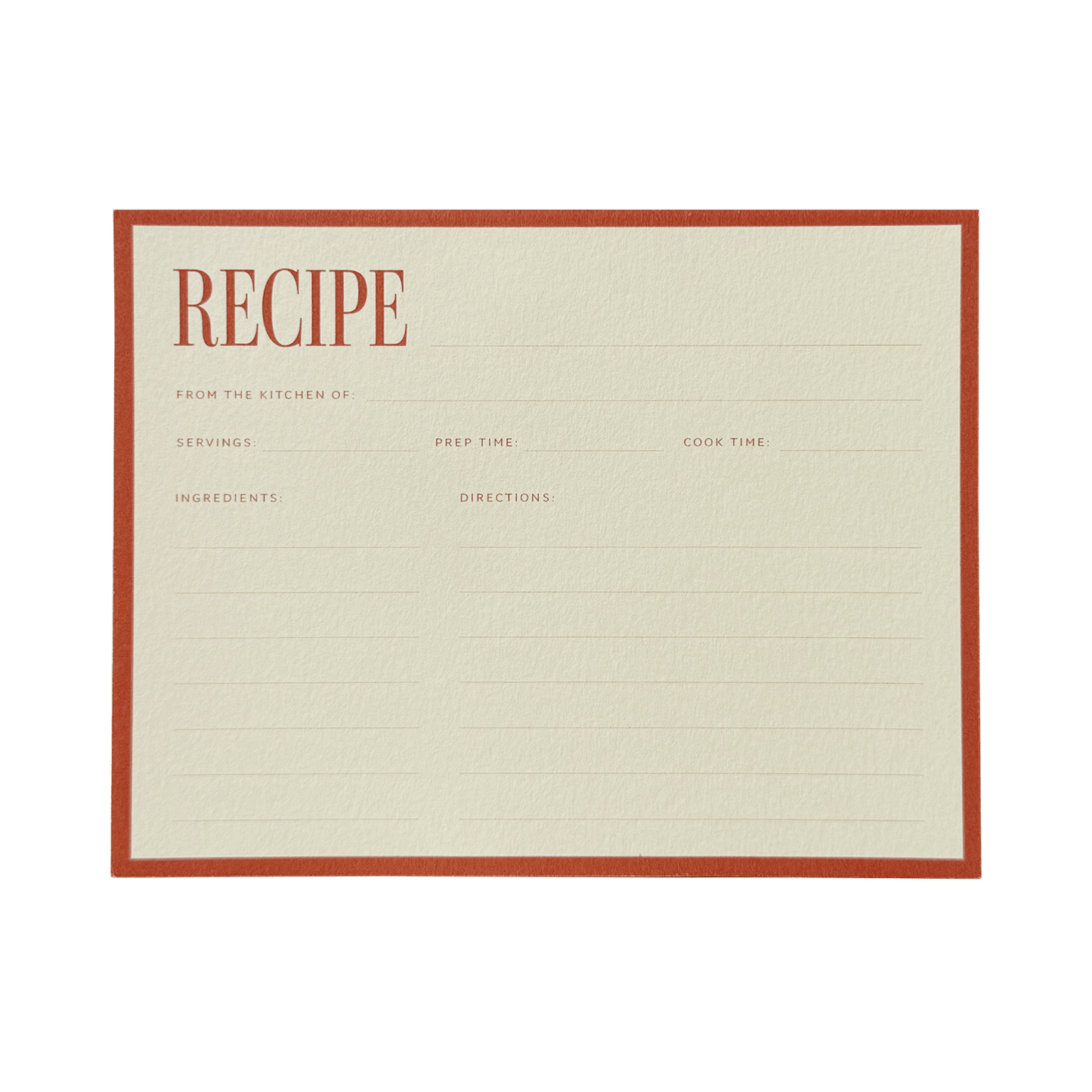 Recipe Card No. 02 | Set of 12 - IDYLL MANOR