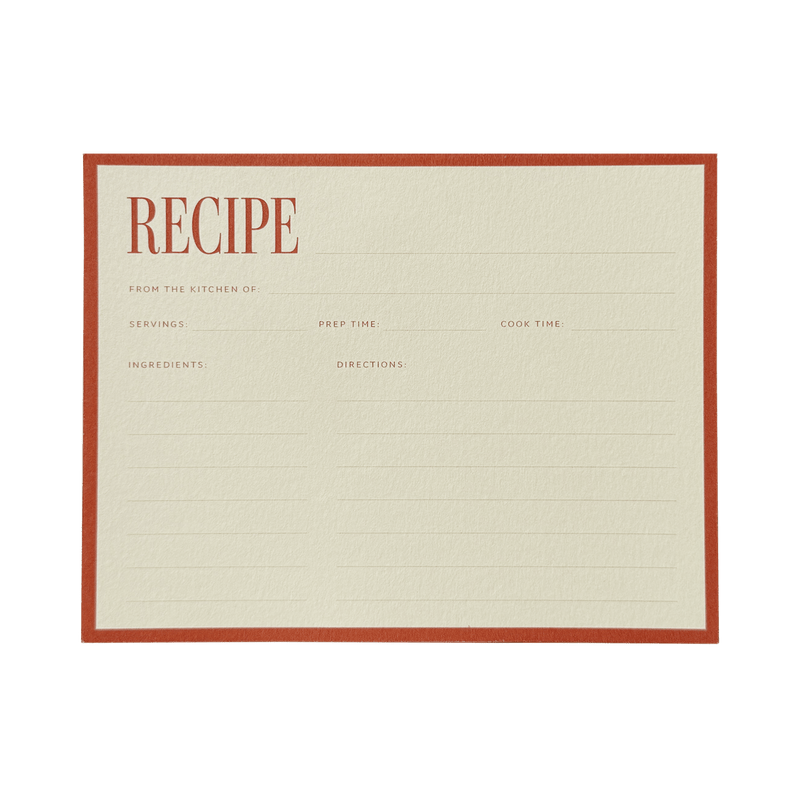 Recipe Card No. 02 | Set of 12 - IDYLL MANOR